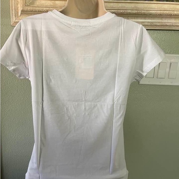 Vinizbena White Women T-Shirt New - Picture 7 of 7